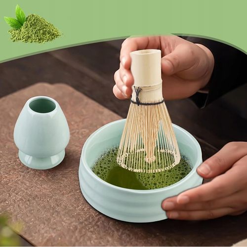 ZESTAW DO MATCHY Z MIOTEŁKA DO MATCHY I ŁYŻKĄ, JAPOŃSKA HERBATA MATCHA na Arena.pl