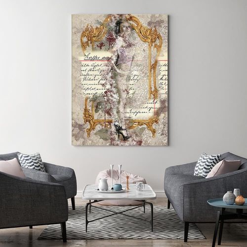 Obraz na płótnie - Canvas, Modelka przed lustrem abstrakcja 40x60 na Arena.pl