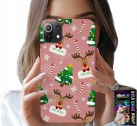 ETUI DO XIAOMI MI 11 LITE - ŚWIĄTECZNE RENIFERY CHOINKI LASKA WZORY