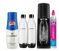 Zestaw Sodastream Saturator Terra CZARNY + syrop Pepsi + 2 BUTELKI