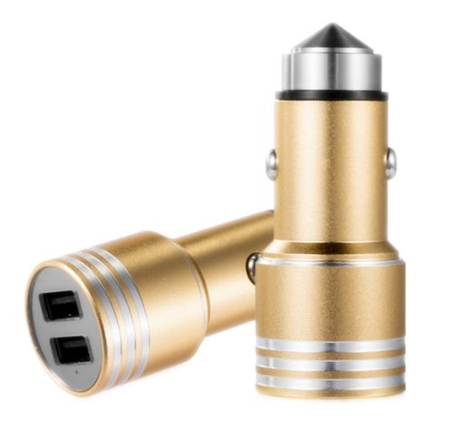 ŁADOWARKA SAMOCHODOWA 2xUSB 3100mA GOLD MOCNA na Arena.pl