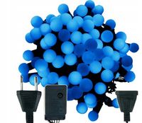 LAMPKI choinkowe KULKI FLASH NIEBIESKIE kuleczki 200 LED 16m WODOODPORNE