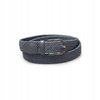 Pasek damski pleciony guma 3,2cm szary