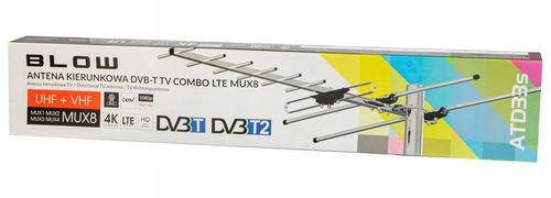 ANTENA KIERUNKOWA TV PASYWNA DVB-T2 4K MUX-8 ODBIÓR WSZYSTKICH KANAŁÓW na Arena.pl