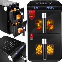 FRYTKOWNICA BEZTŁUSZCZOWA 2800W AIRFRYER 11L NIEPRZYWIERAJĄCA 13 PROGRAMÓW