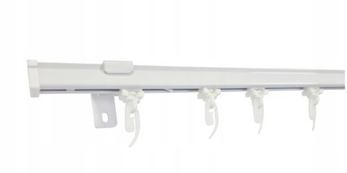 Karnisz sufitowy pojedynczy SZYNA SUFITOWA ALUMINIOWA biała żabki 250 cm na Arena.pl