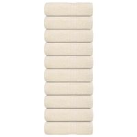 Ręczniki dla gości, 10 szt., kremowe, 30x50 cm, bawełna 100%