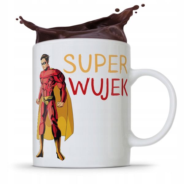 Kubek Prezent Dla Wujka Na Urodziny Super Wujek Z Nadrukiem Ze Zdjęciem zdjęcie 1