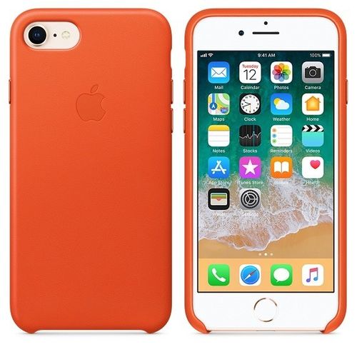 Apple iPhone 8 / 7 Leather Case - Bright Orange na Arena.pl