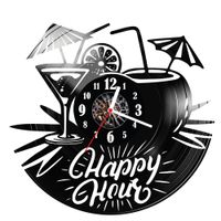Zegar ścienny z płyty winylowej Happy Hour 1495.14