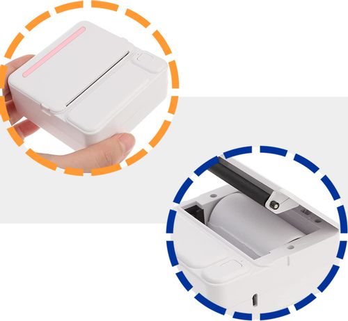MINI DRUKARKA TERMICZNA PRZENOŚNA ZDJĘĆ NOTATEK ETYKIET + ROLKI GRATIS na Arena.pl