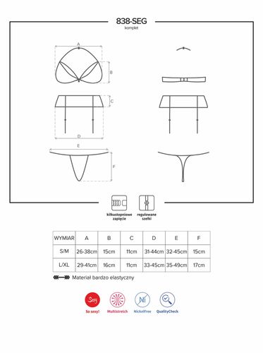 Bielizna-838-Seg-3 Komplet 3-Częściowy L/Xl na Arena.pl