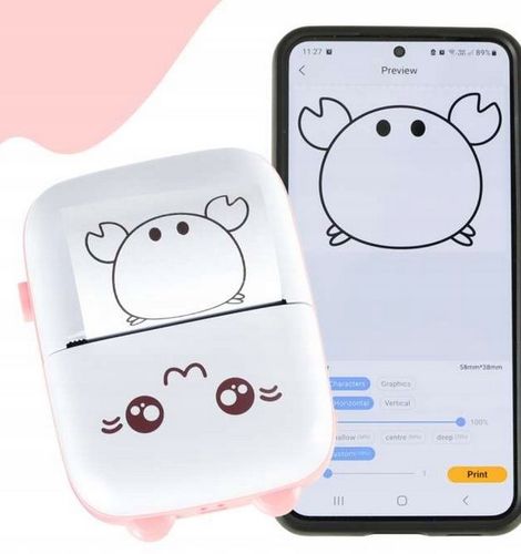 NIEBIESKI SMARTWATCH CRAFT + DRUKARKA TERMICZNA + PAPIER TERMICZNY na Arena.pl