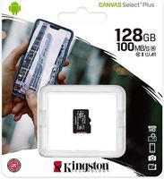 Kingston Karta Pamięci MicroSD 128GB Canvas Select Plus 100MB/s Adapter