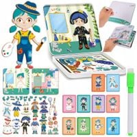 UKŁADANKA PUZZLE MAGNETYCZNE UBIERANIE LALKI MODELKA STYLIZACJE