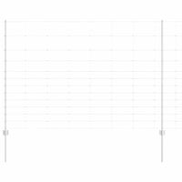 Ogrodzenie z słupkami Srebrny 1.5 x 25 m Stal