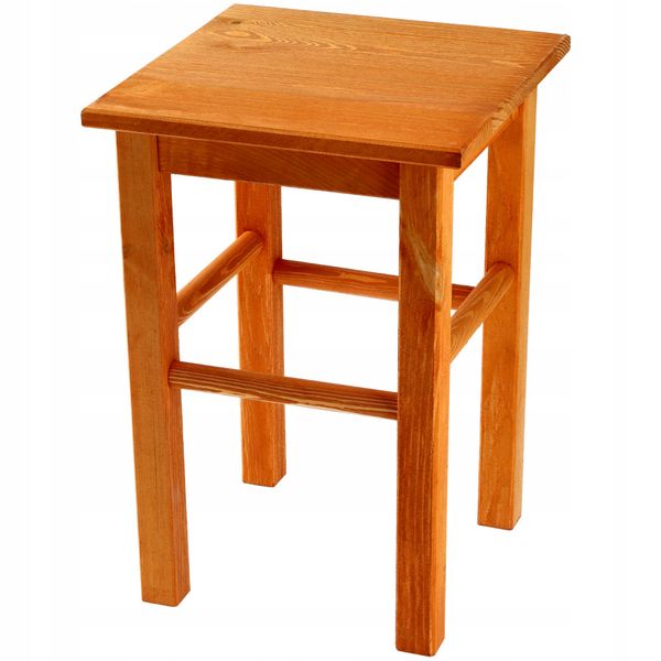 KADAX Drewniany Taboret Stolek Kuchenny Solidny Olcha Kwadratowy zdjęcie 9