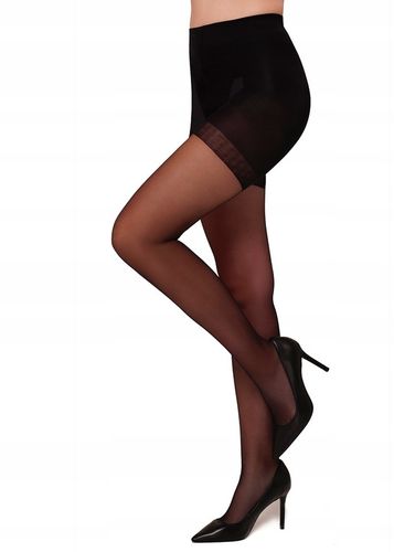 RAJSTOPY DAMSKIE MODELUJĄCE PUSH UP WYSZCZUPLAJĄCE SEXY CZARNE 20 DEN na Arena.pl