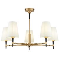 Lampa wisząca z kloszami Zaragoza H001CL-05BS metalowa mosiądz