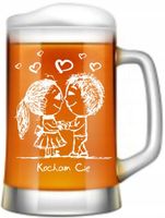 KUFEL do Piwa PREZENT dla męża chłopaka taty LOVE grawer