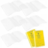 Okładka na Kartę Szczepień Świadectwo 5 Sztuk Przezroczyste PVC 197x132mm