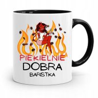 Dla Baristy Baristki Kawiarki Kubek Czarny Prezent Z Nadrukiem Ze Zdjęciem