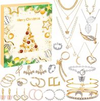 Kalendarz Adwentowy z Biżuterią dla Dziewczynek, 24 dni Biżuterii, prezent