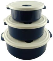 3X POJEMNIK DO MIKROFALI MIKROFALÓWKI ZESTAW ŻYWNOŚĆ 0,75/1,5/2,75L