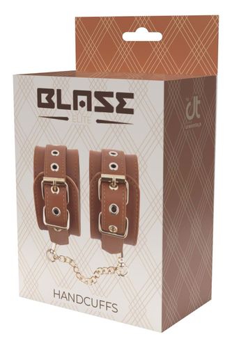 BLAZE ELITE HAND CUFFS COGNAC VEGAN LEATHER na Arena.pl