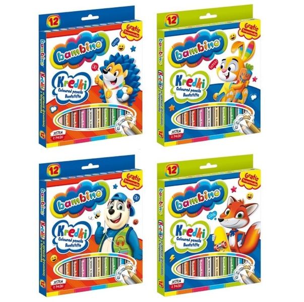 Kredki ołówkowe 12 kolorów w drewnianej oprawie zdjęcie 8