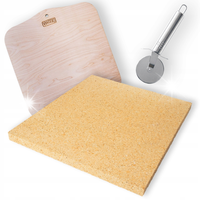 KAMIEŃ DO PIZZY SZAMOTOWY 36x36 + ŁOPATKA + NÓŻ + EBBOK
