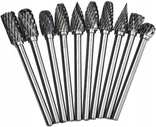 FREZY TRZPIENIOWE DO METALU 10SZT Z WĘGLIK WOLFRAMU Z WĘGLIKA na Arena.pl