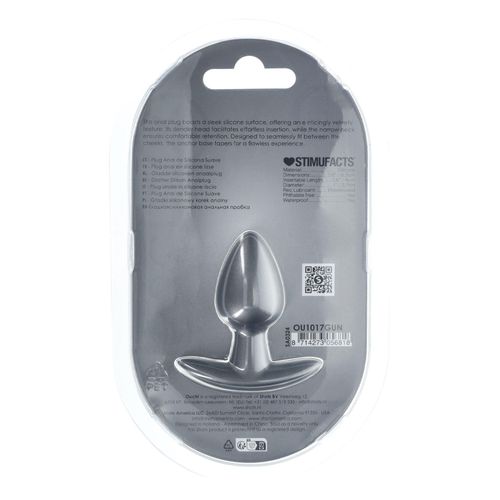 Smooth Silicone Anal Plug - Small - 2.6 / 6,5 cm - Gunmetal na Arena.pl