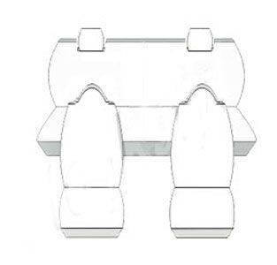 Pokrowce MIAROWE do VW Up! Up Skoda Citigo Seat Mii tył cały od 2011r zdjęcie 3