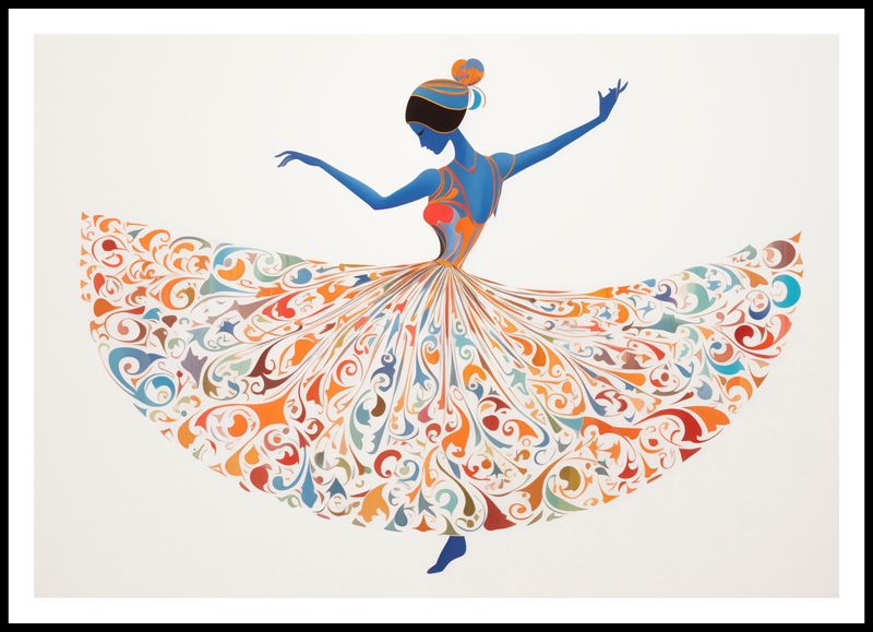 Plakat 100x70cm Wirująca Balerina zdjęcie 3