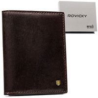 elegancki portfel męski ze skóry naturalnej z rfid - rovicky