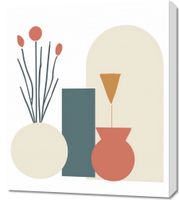 Obraz 60x70cm Kremowe Wazony
