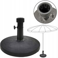 PODSTAWA PARASOLI STOJAK POD PARASOL OGRODOWY FI45 CM CZARNA