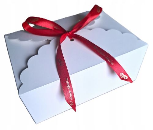 PUDEŁKO POJEMNIK KARTONIK NA CIASTO CIASTKA wstążka ślubna kpl.10 sztuk na Arena.pl