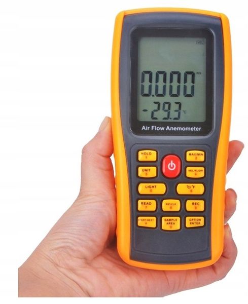 ANEMOMETR WIATROMIERZ MIERNIK WIATRU DO KLIMATYZACJI próg startu 0,5m/s USB zdjęcie 14