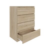 Komoda dąb sonoma AVEN 70 cm z 4 szufladami różne kolory DARMOWA DOSTAWA