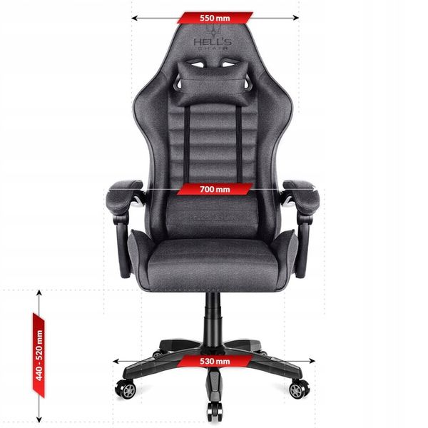 FOTEL GAMINGOWY DLA GRACZA BIUROWY HELL'S zdjęcie 12