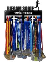 Wieszak na medale BIEGAM SOBIE twoje imię dowolny tekst 169.3