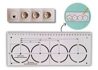 Szablon Wzornik do otworów puszek prądowych 68mm
