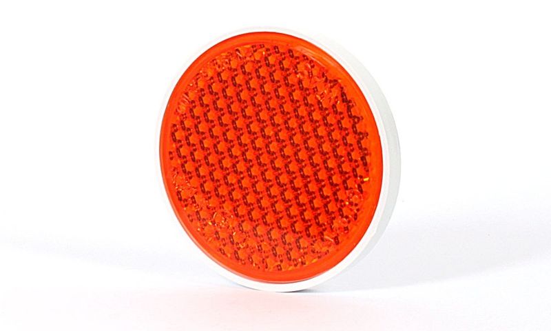 Odblask przykręcany żółty okrągły śr. 75mm (27) zdjęcie 2