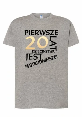KOSZULKA MĘSKA PIERWSZE 30 40 50 60 70 URODZINY na Arena.pl