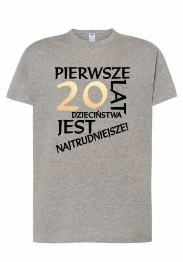 KOSZULKA MĘSKA PIERWSZE 30 40 50 60 70 URODZINY zdjęcie 8