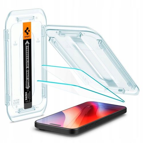 2x Szkło Hartowane SPIGEN EZ FIT + Aplikator do Apple iPhone 16/15, do etui na Arena.pl