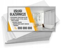 Wizytówki firmowe REKLAMOWE Foliowane 1000 szt USŁUGI GLAZURNICZE