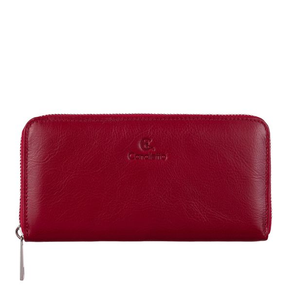 Czerwony Portfel Damski ze Skóry Licowej PD090s165 RFID zdjęcie 1